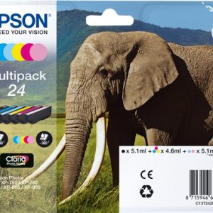 Epson T2428 (24) Pack de 6 Tinteiros Originais - C13T24284011