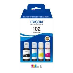 Epson 102 Pack de 4 Frascos Tinta Original - C13T03R640