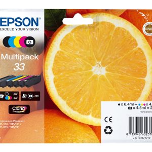 Epson T3337 (33) Pack de 5 Tinteiros Originais - C13T33374011